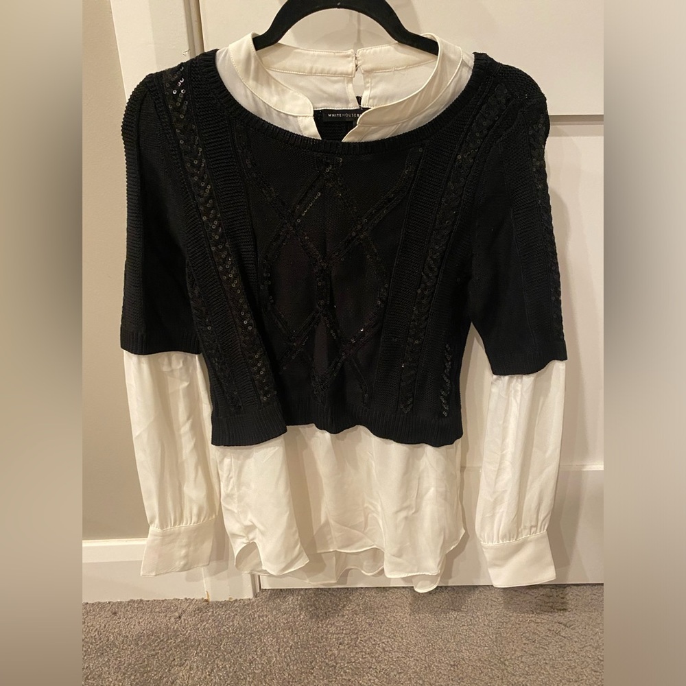 White House black market sequin top